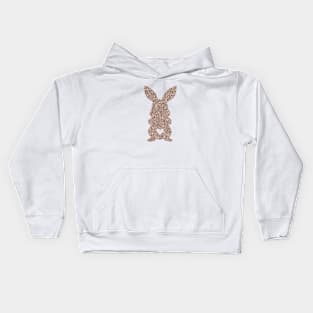 Easter Glitter Rabbit Silhouette Kids Hoodie